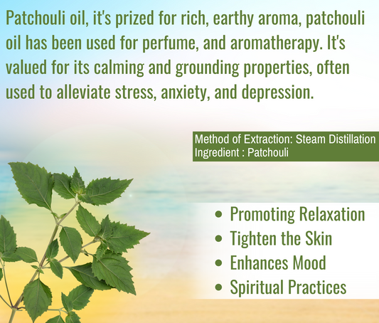 Patchouli Essential Oil for Skin, Hair & Diffuser Use
