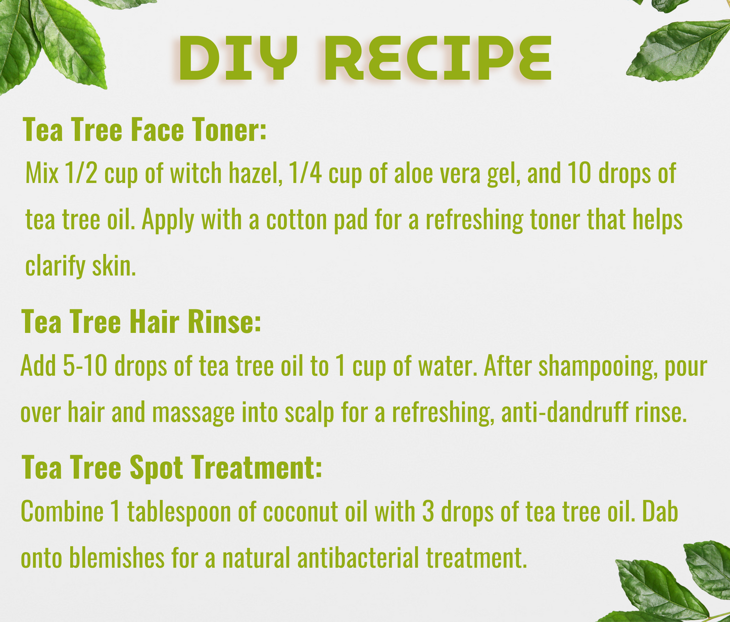 Tea Tree Oil – Natural Skincare & Haircare PO2