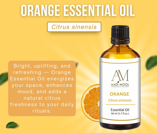 Aadi Mool Orange Essential Oil – Energizing Fragrance for Home & Diffuser