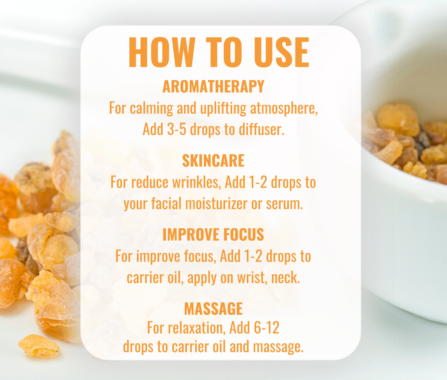 Frankincense Essential Oil for Aromatherapy & Skin