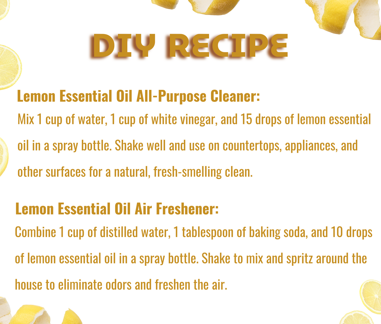 Lemon Essential Oil – Refreshing Mood Booster and Natural Cleaner Combo