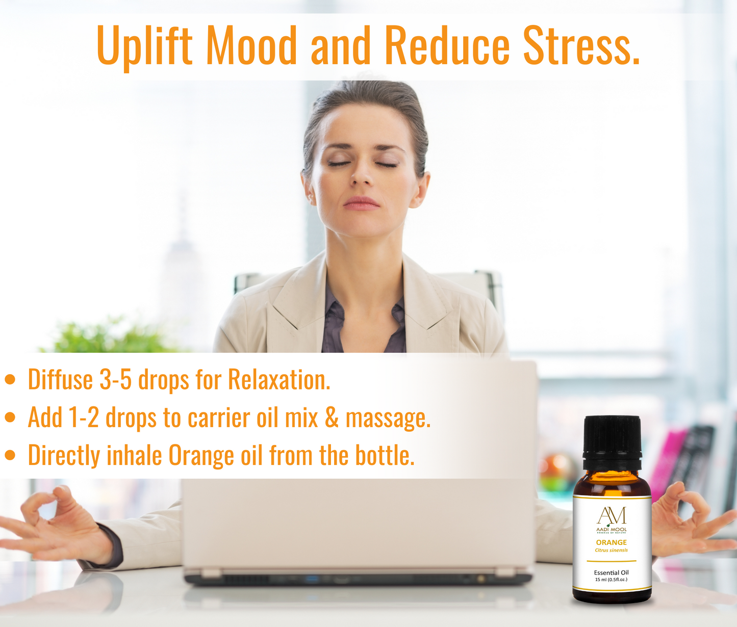 Orange Essential Oil – Energizing Fragrance for Home & Diffuser Use Combo