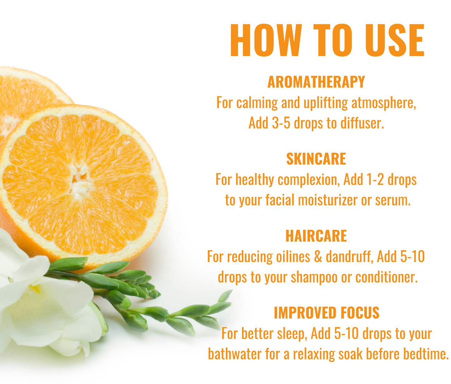 Orange Essential Oil – Energizing Fragrance for Home & Diffuser Use Combo
