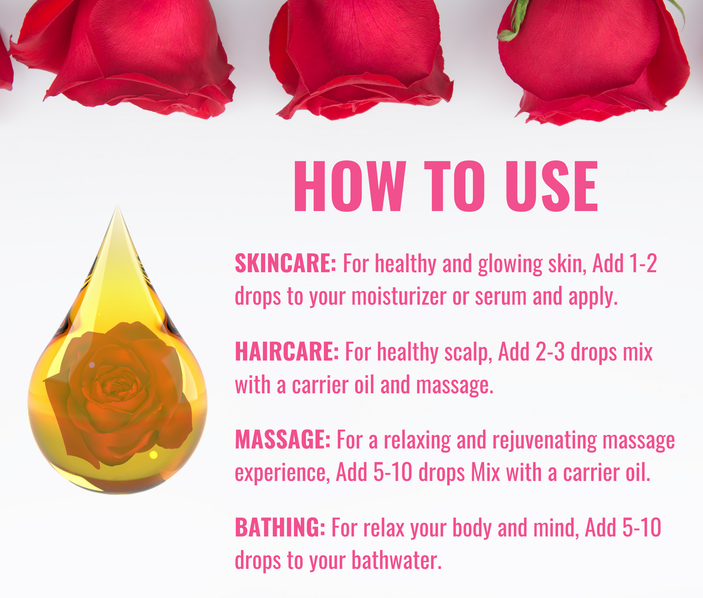 Rose Essential Oil – Glowing Skin & Mood Booster