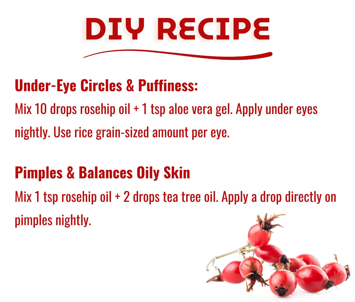 Cold Pressed Rosehip Oil for Glowing Skin, Reduces Fine Lines & Acne Scars