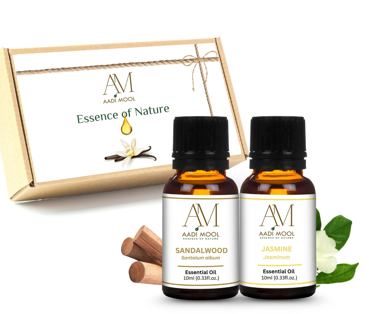 Sandalwood & Jasmine Essential Oil for Diffuser, Aromatherapy, Relaxation & Skin Care