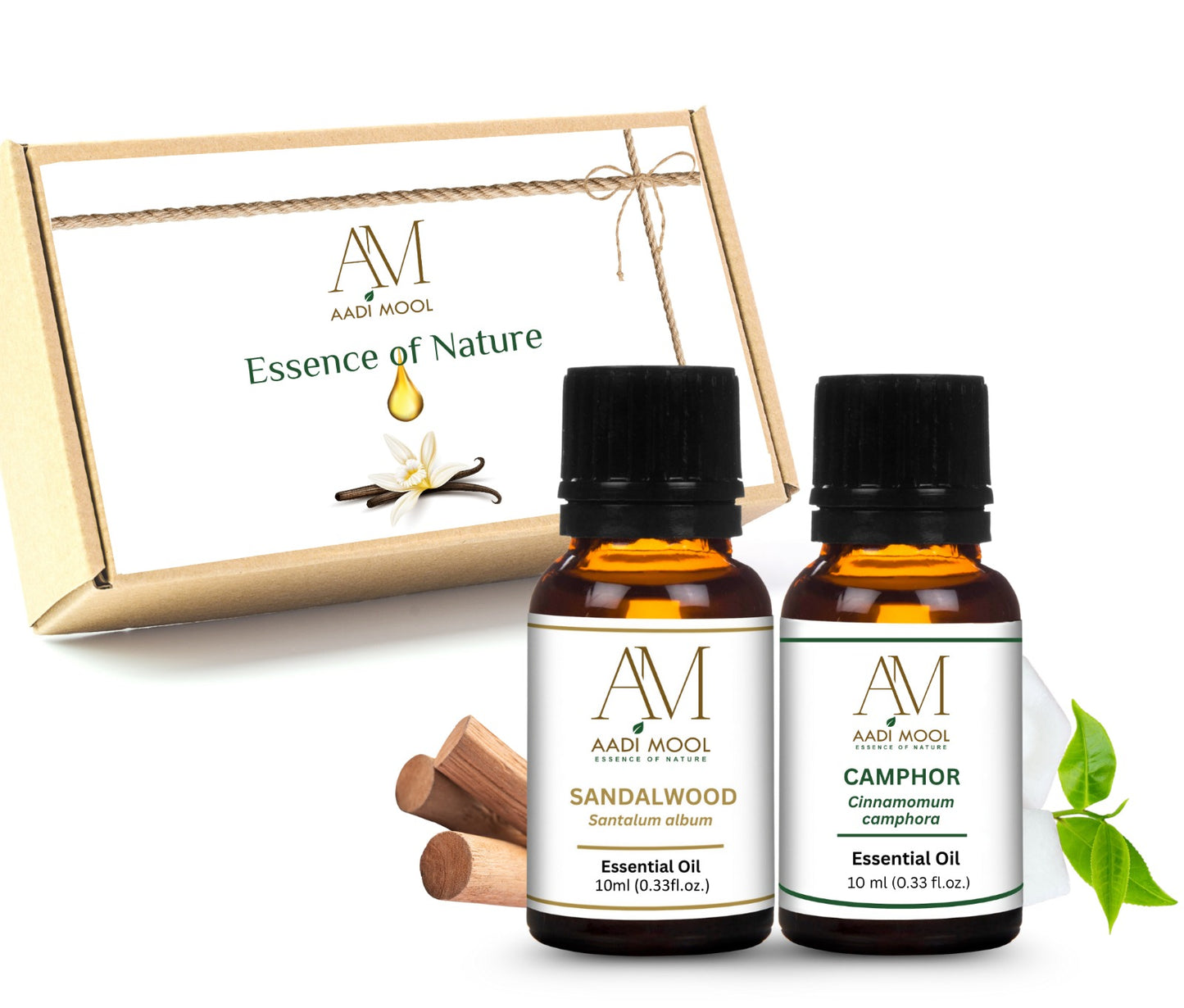 Camphor & Sandalwood Essential Oil – Pooja, Diffuser & Aromatherapy