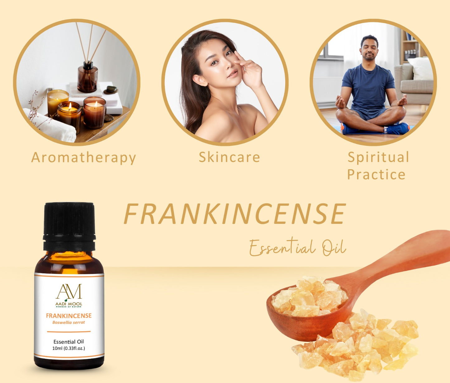 Sandalwood & Frankincense Oil Set for Diffuser, Massage, & Relaxation