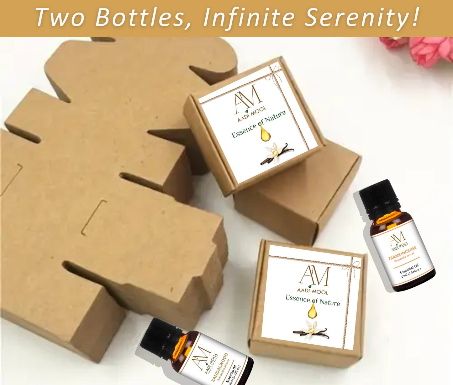 Sandalwood & Frankincense Oil Set for Diffuser, Massage, & Relaxation